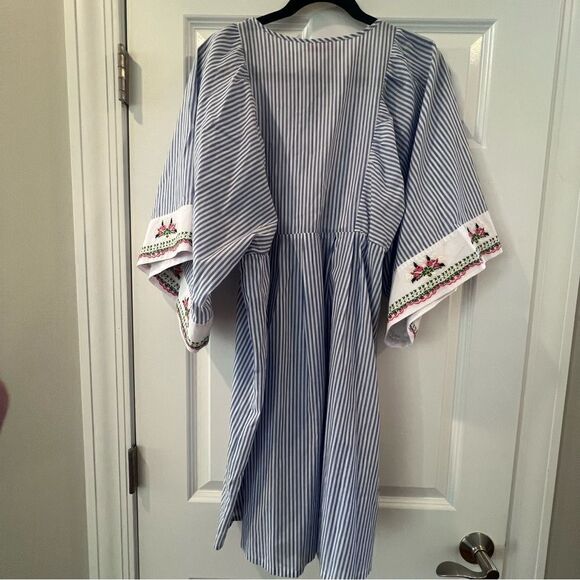 Tory Burch Tunic Caftan Stripes  Beach XL Swim NWT Coverup Dress - Picture 5 of 11